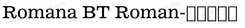 Romana BT Roman字体转换